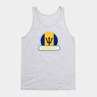 Barbados Country Badge - Barbados Flag Tank Top